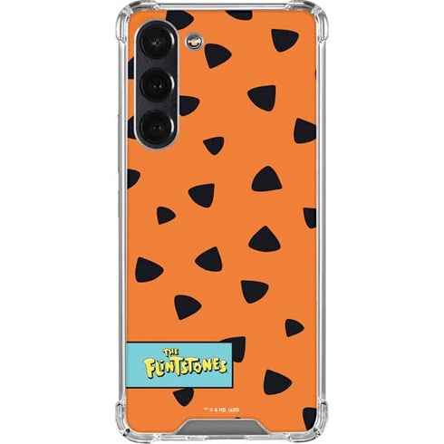 The Flinstones Fred Flintstone Outfit Pattern Galaxy S24 FE Clear Case
